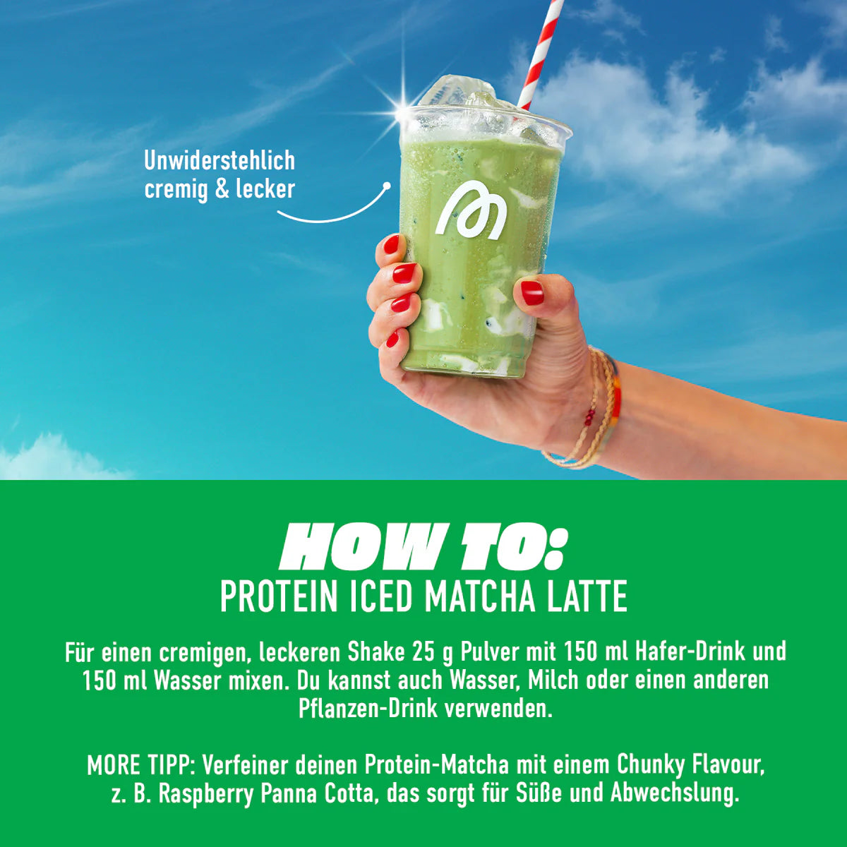 More Protein Iced Matcha Latte