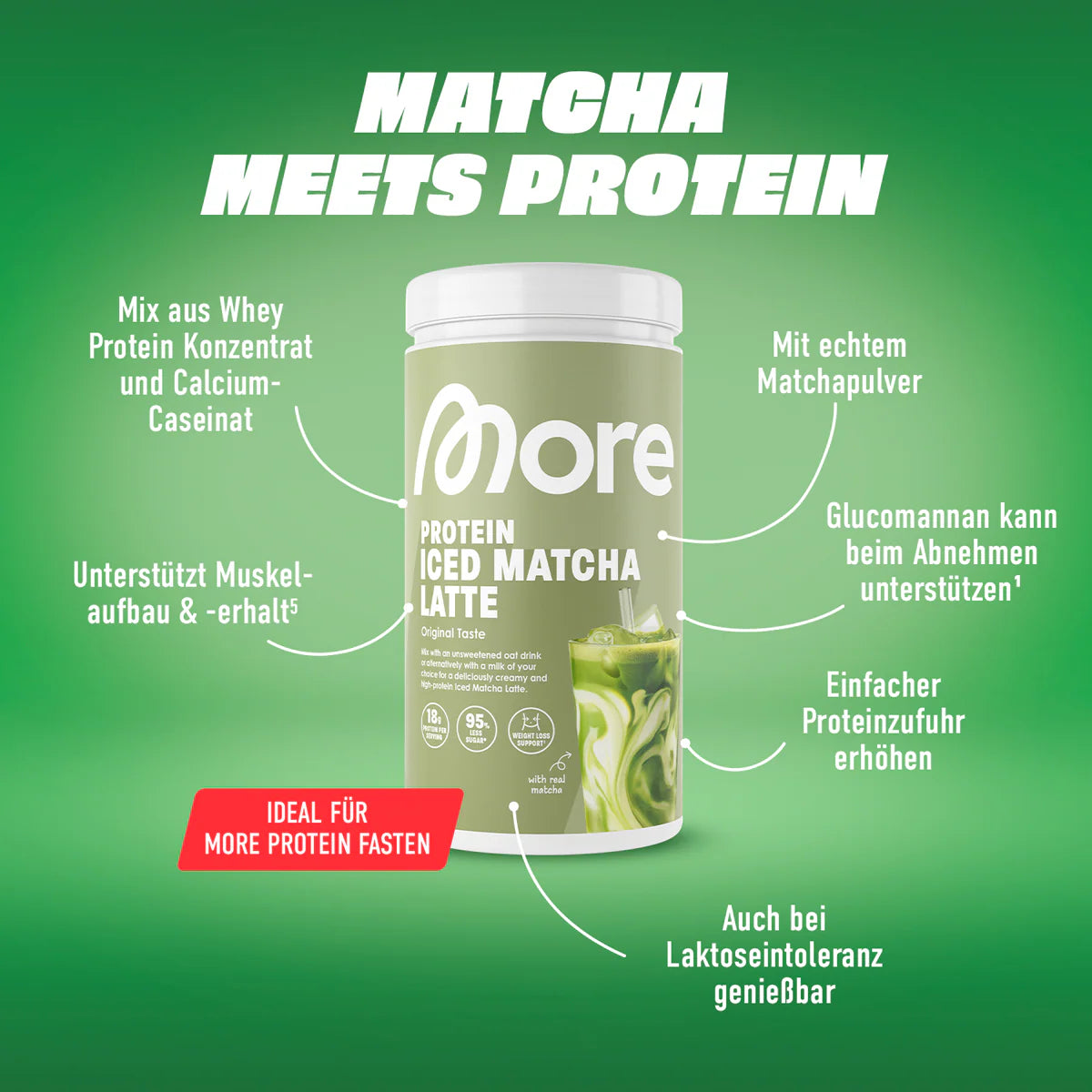 More Protein Iced Matcha Latte